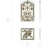 Arched Vine & Cross High-Relief STL Panel for CNC