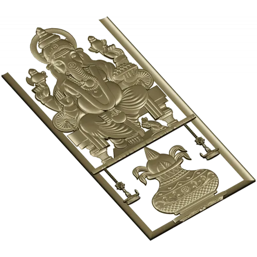 Ганеша - рельефная 3D модель для ЧПУ в формате STL