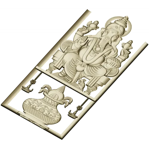 Ганеша - рельефная 3D модель для ЧПУ в формате STL