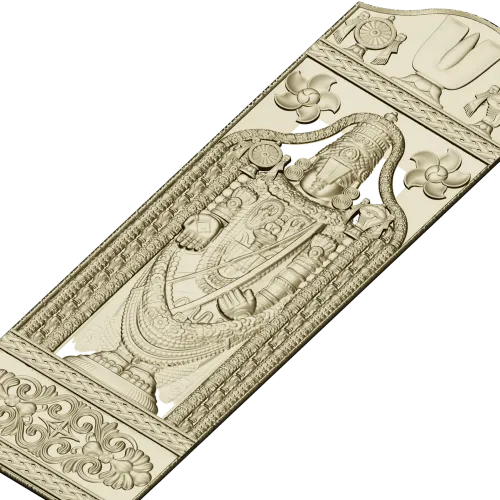 Барельеф Венкатешвары - 3D модель STL для ЧПУ
