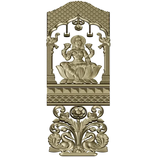 Лакшми на лотосе - 3D модель STL для ЧПУ