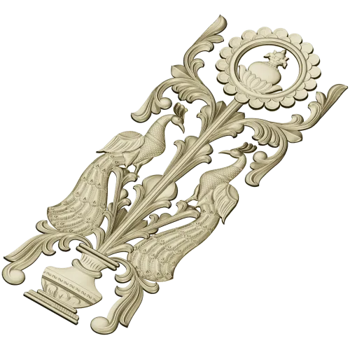 Павлины у вазы - 3D модель STL для ЧПУ