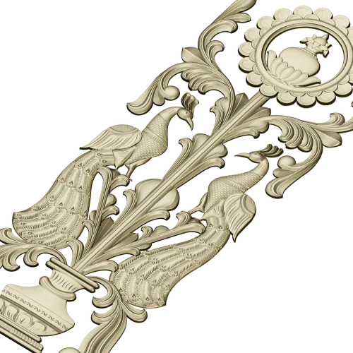 Павлины у вазы - 3D модель STL для ЧПУ