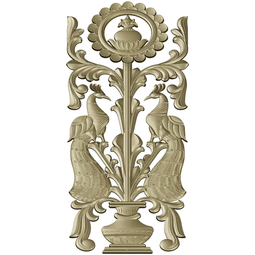 Павлины у вазы - 3D модель STL для ЧПУ