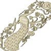 Peacock Vertical Relief STL - 3D model for CNC carving