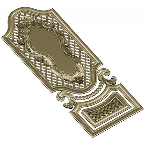 Филёнка классическая в ажурном картуше - 3D модель STL для ЧПУ