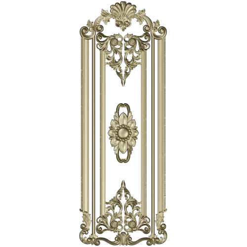 Regal Fleur Door Panel - ornate door panel 3D model (STL) for CNC