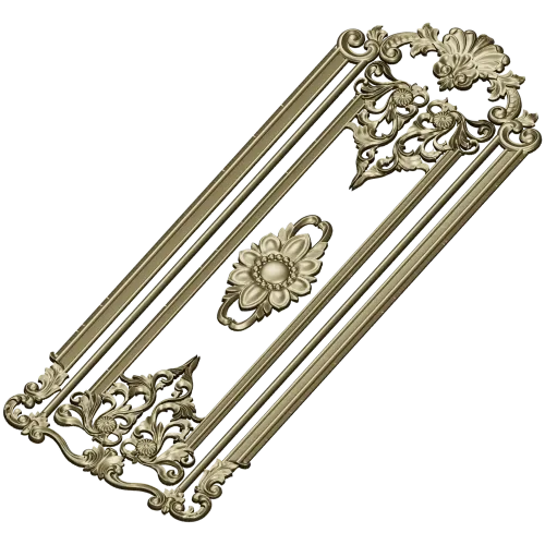 Regal Fleur Door Panel - ornate door panel 3D model (STL) for CNC