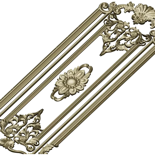 Regal Fleur Door Panel - ornate door panel 3D model (STL) for CNC