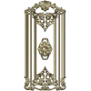 Regal Fleur Door Panel - ornate door panel 3D model (STL) for CNC