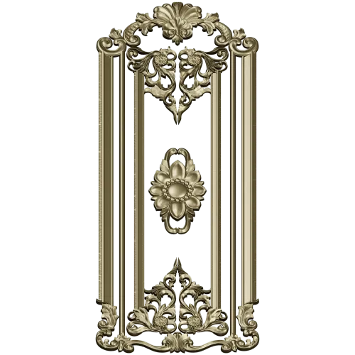 Regal Fleur Door Panel - ornate door panel 3D model (STL) for CNC
