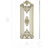 Regal Fleur Door Panel - ornate door panel 3D model (STL) for CNC