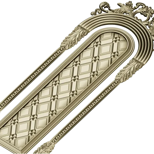 Ornate Arched Door Panel STL for CNC
