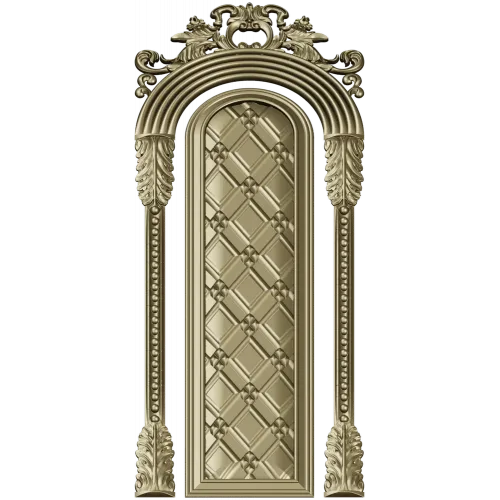 Ornate Arched Door Panel STL for CNC
