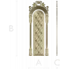 Ornate Arched Door Panel STL for CNC