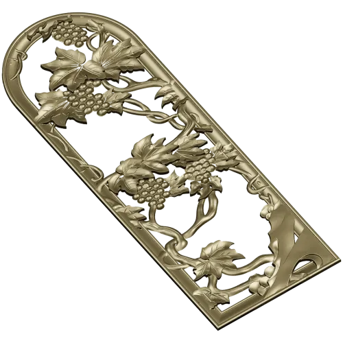 Arched Grapevine Decorative Panel - STL 3D Model for CNC