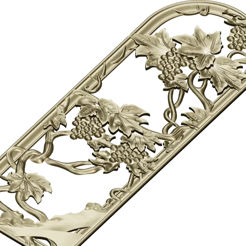 Arched Grapevine Decorative Panel - STL 3D Model for CNC
