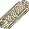 Baroque Vertical Door Applique - STL 3D Model for CNC