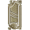 Baroque Vertical Door Applique - STL 3D Model for CNC