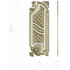 Baroque Vertical Door Applique - STL 3D Model for CNC