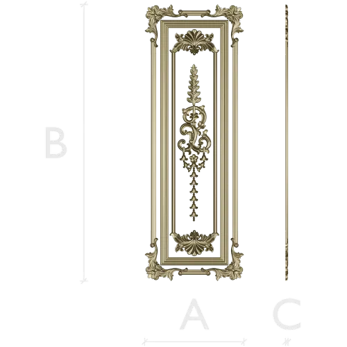 Regal Acanthus Door Panel STL for CNC