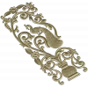 Peacock Urn Vertical Panel STL for CNC