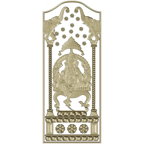 Ganesha Shrine Panel - STL 3D Model for CNC