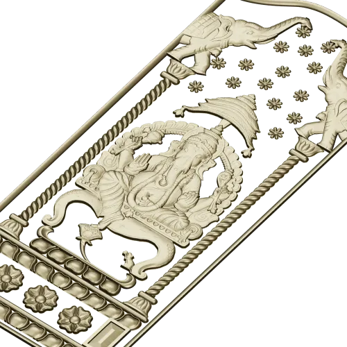Ganesha Shrine Panel - STL 3D Model for CNC