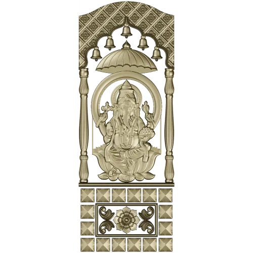 Ganesha High-Relief CNC STL Panel