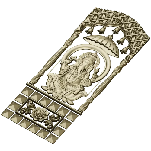 Ganesha High-Relief CNC STL Panel