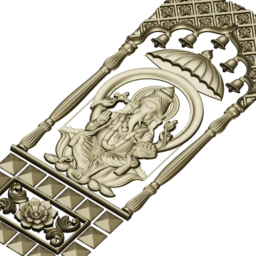 Ganesha High-Relief CNC STL Panel
