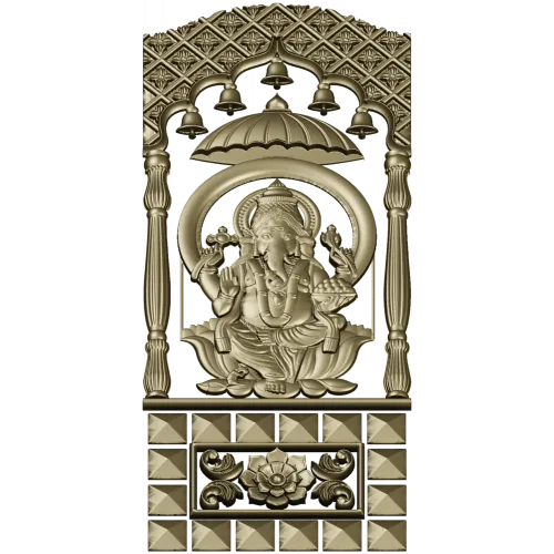 Ganesha High-Relief CNC STL Panel
