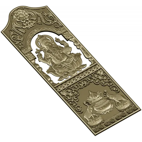 Ganesha Blessing Panel - STL 3D Model for CNC Door Panel
