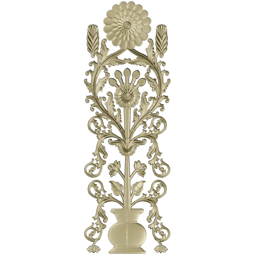 Вертикальная декоративная накладка "Ваза с акантом" - 3D модель STL для ЧПУ
