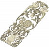 Imperial Peacock Vertical Panel - STL 3D model for CNC milling