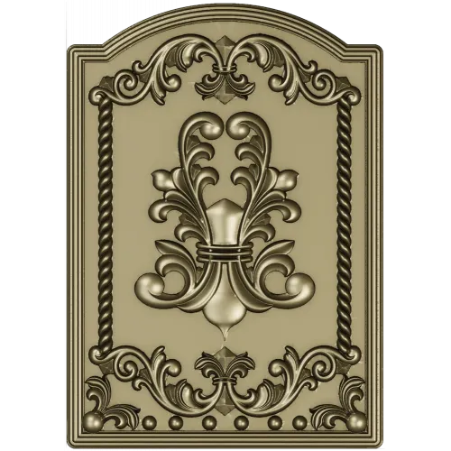 Decorative Fleur-de-Lis Panel STL Model for CNC
