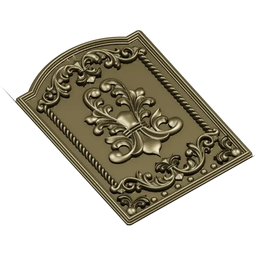 Decorative Fleur-de-Lis Panel STL Model for CNC