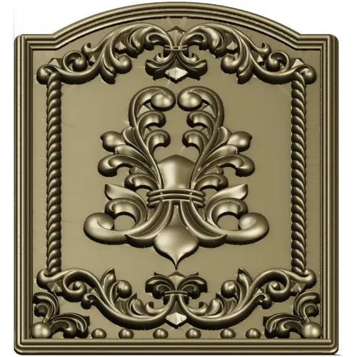 Decorative Fleur-de-Lis Panel STL Model for CNC