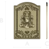 Decorative Fleur-de-Lis Panel STL Model for CNC