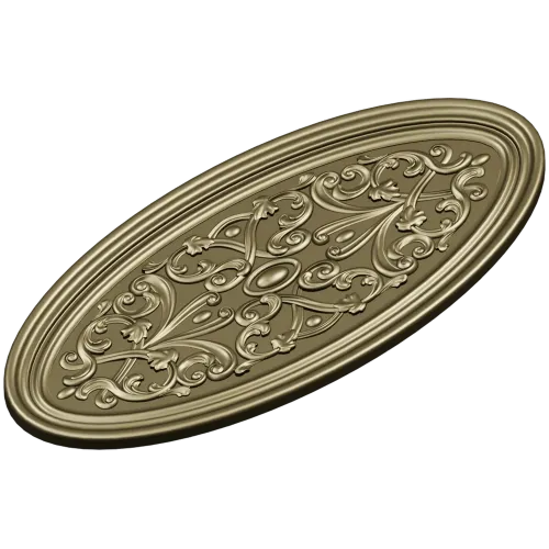 Овальная резная розетка - 3D модель STL для ЧПУ