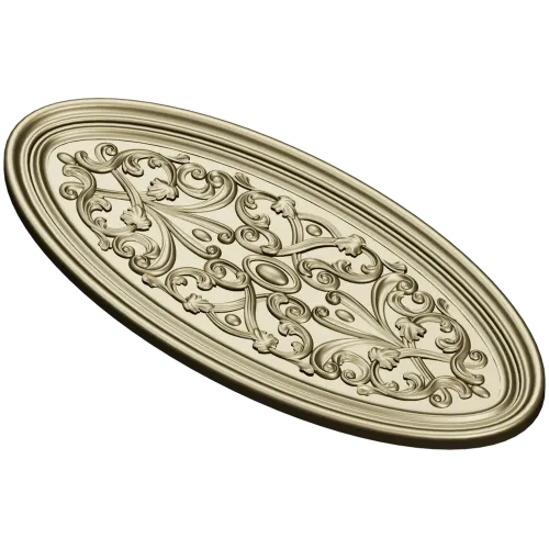 Овальная резная розетка - 3D модель STL для ЧПУ