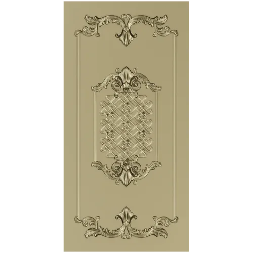 Elegant Classical Facade Panel 3D STL Model for CNC Milling