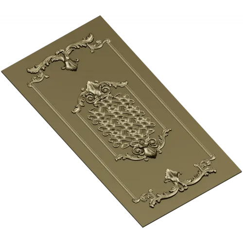 Elegant Classical Facade Panel 3D STL Model for CNC Milling