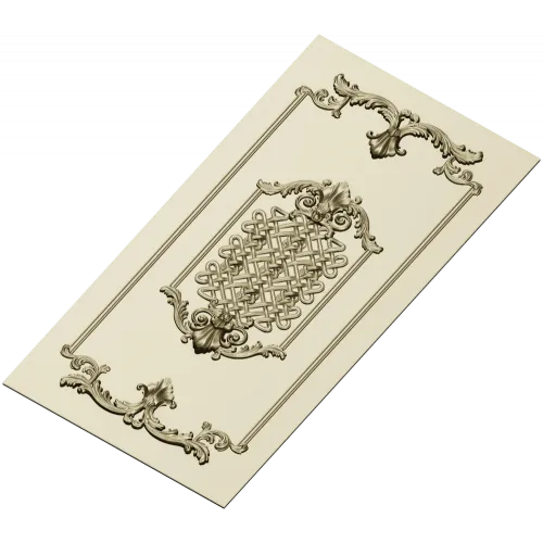 Elegant Classical Facade Panel 3D STL Model for CNC Milling