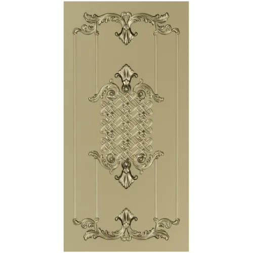Decorative Facade STL Model for CNC Carving - Luxurious Baroque Panel