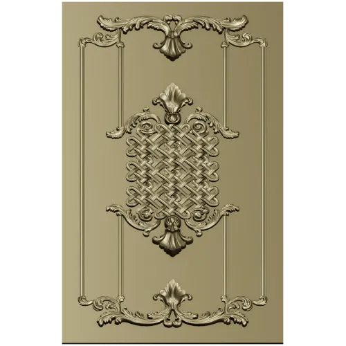 Decorative Facade STL Model for CNC Carving - Luxurious Baroque Panel