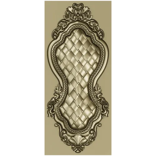 Ornate Basket Weave Decorative Panel STL Model for CNC