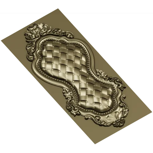 Ornate Basket Weave Decorative Panel STL Model for CNC