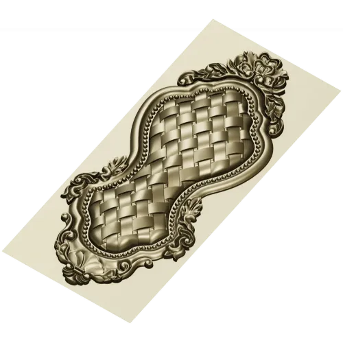Ornate Basket Weave Decorative Panel STL Model for CNC