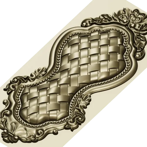 Ornate Basket Weave Decorative Panel STL Model for CNC